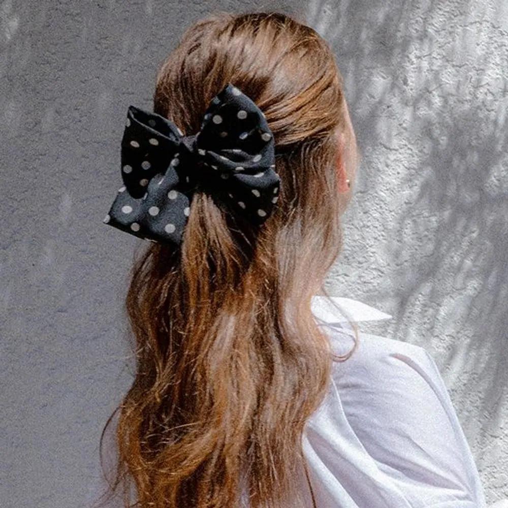 Dot Ribbon Hairpin JP-22-155AB brown