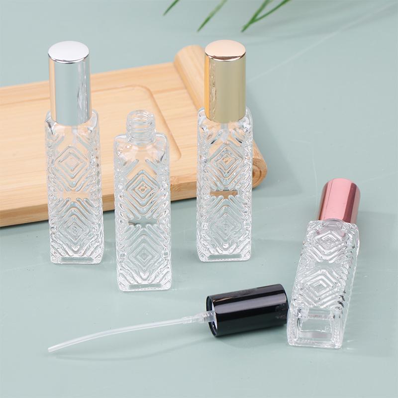 Flacon de parfum 12 ml en verre vaporisateur en aluminium tête de pulvérisateur de brume distributeur de parfum flacon presse bouteille vide voyage