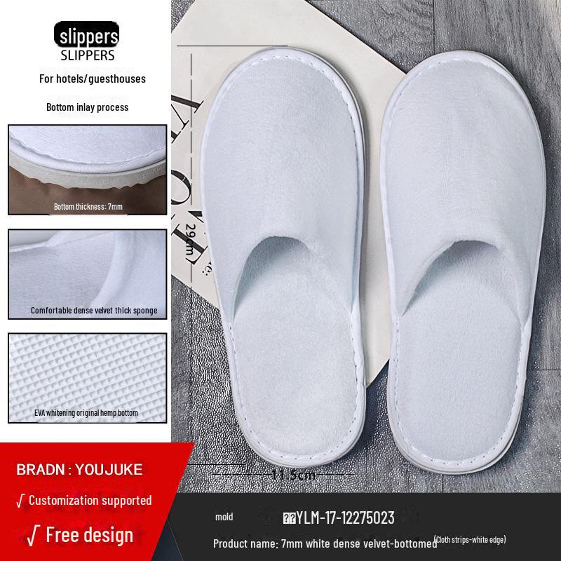 Disposable Non-Slip Slippers for Hotels, Homestays, and Spas