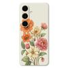 For Samsung Galaxy S24 FE Case Beautiful Flowers Pattern Printing Straight Edge TPU Phone Back Cover