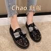 Fashion Women's Sandals 2025 Summer New Chunky Bottom Soft Hollo Out Mesh Flat Shoes Rhinestone Bow Breathable Sneakers Zapatillas Mujer