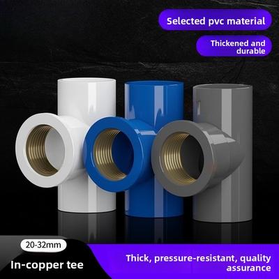 Raccord Fileté PVC Gris 20~50mm Coude Direct Té Joint d'Irrigation Adaptateur Tuyau d'Alimentation en Eau Joint pour Aquarium Vanne à Boisseau Sphérique