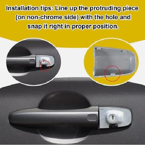 For Volvo XC60 S60 S60L V60 V40 Front Left Driver Door Handle Key Hole Cover Cap