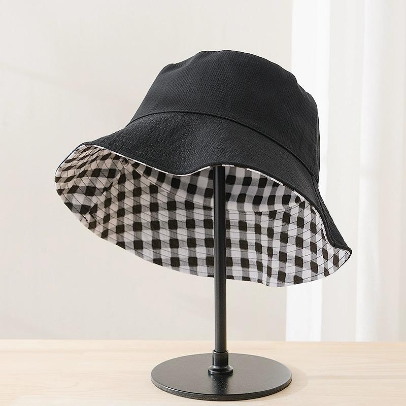 Summer Wide Brim Sun Hat Women's Foldable Travel Packable Bucket Hat Japanese UV Sunscreen Two Side Beach Hat Fisherman