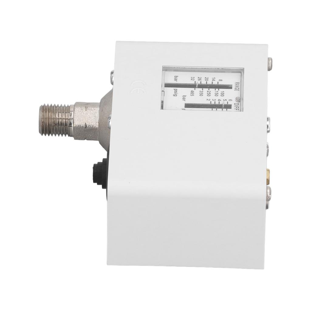 Compressor Pressure Switch SPDT Pneumatic Pressure Gauge Adjustable Differential Pressure Contro