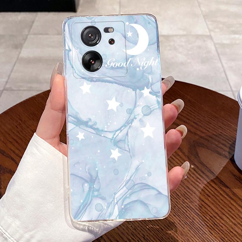 Jelly Casing For Xiaomi 13T Coque For Xiaomi 13T Pro Clear Silicone Soft TPU Back Cover Cute Cat Rabbit Heart Protective Case