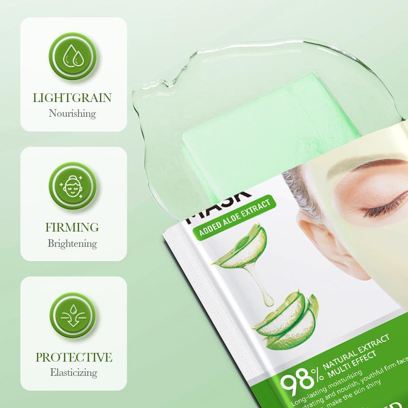 Aloe Essence Gesichtsmaske Nährende und feuchtigkeitsspendende und verjüngende Pflanzengesichtsmaske Sommer