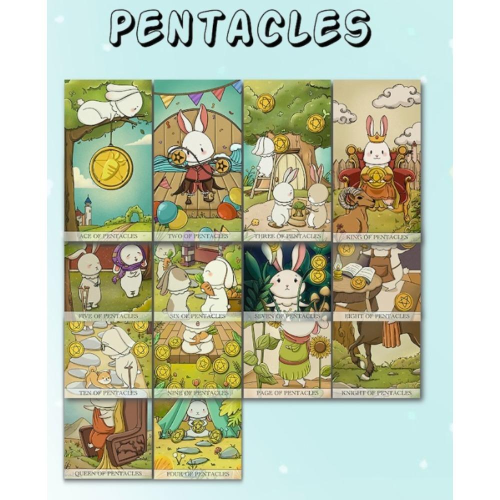 10,3 x 6 cm großes Sternenhase – kostenloses Cloud-Tarot-Deck mit 81 Karten. Folgen Sie dem Rider Waite System