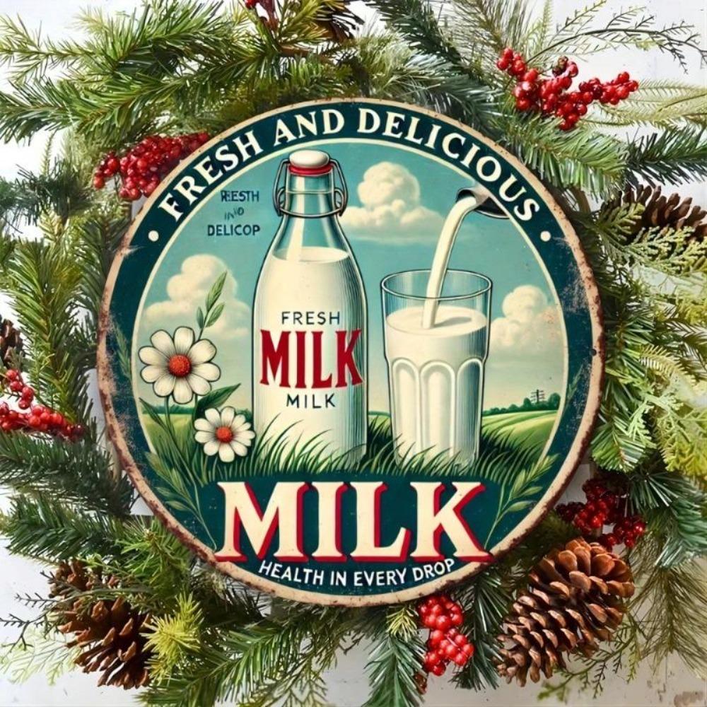 Vintage Aluminum Farmhouse Wall Sign Metal Art Decor 8x8 Rustic Kitchen Home Decor Metal Tin Sign