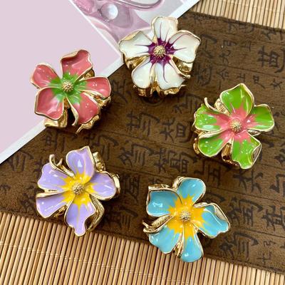 Friendly Metal Gardenia Barrettes Practical Hair Clip Slip Resistant Design Quick Fastening for Office Event and Outdoor