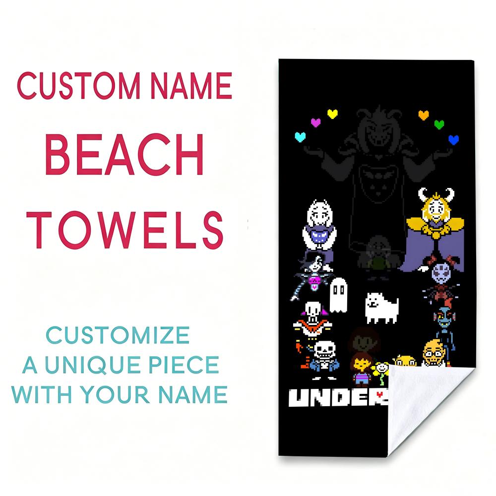 Game U-Undertales Towel Towel Beach Towel Oversized Quick Dry Towel Absorbent Soft Swim BeachTowels for Men Women