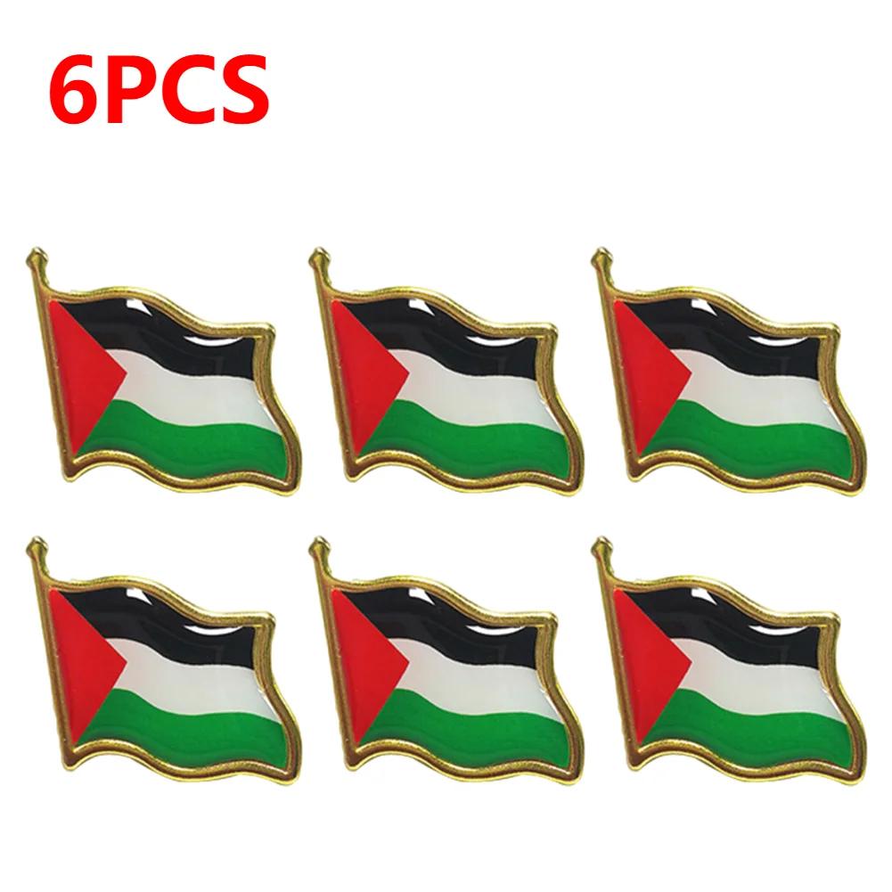 1-30PC Palestine National Flag Pin Country Flag Metal Lapel Pin Palestine Brooch Badges For Clothes Bag Hat Collar Accessories