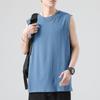 Summer Cotton Tank Tops Men Solid Color Sleeveless Tees Loose Vest Men's Casual Sports Comfortable Breathable O-Neck Tank Tops