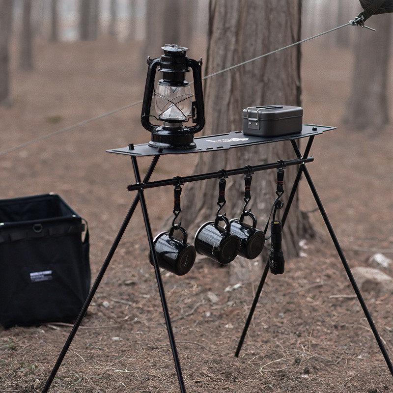 Mountain Fun Outdoor Folding Tripod Rack: Pot, Lamp & Storage Holder