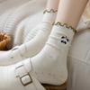 Cartoon Bear Embroidery Cute Socks Sweet Girls Lolita Kawaii Ruffle Socks Japanese Fashion Harajuku Retro Streetwear Women Socks