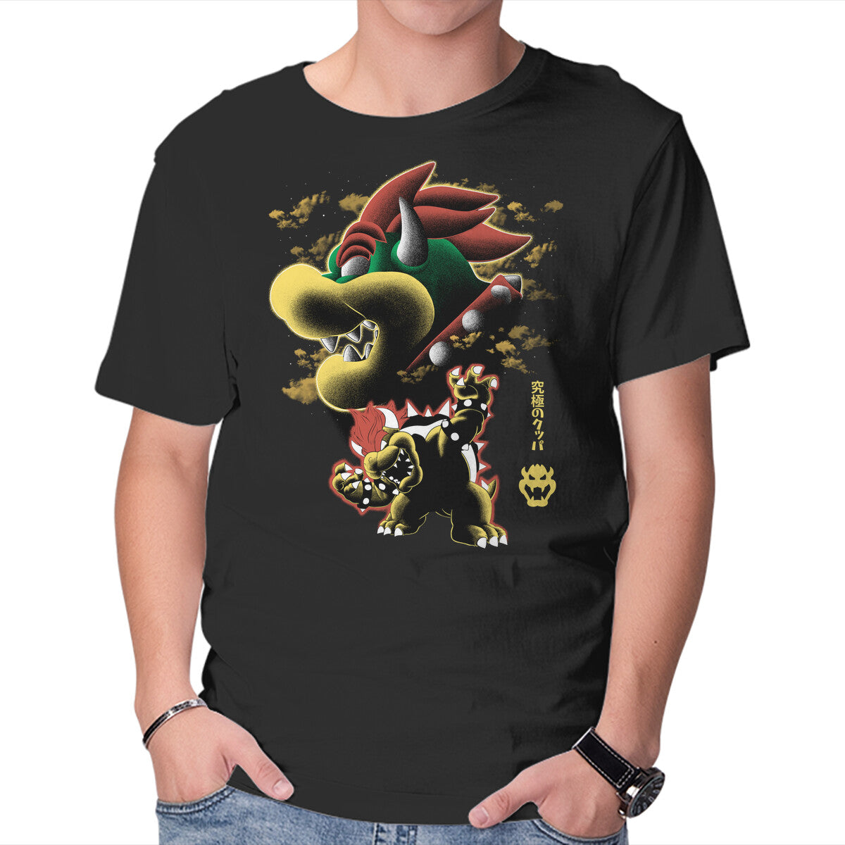Unisex Crew Neck T-Shirt Koopa King Nightsky Graphic Short Sleeve Casual Tee XS