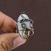 Natural Dendrite Opal Gemstone Handmade Copper Wire Wrap Ring Size 6 t5P46