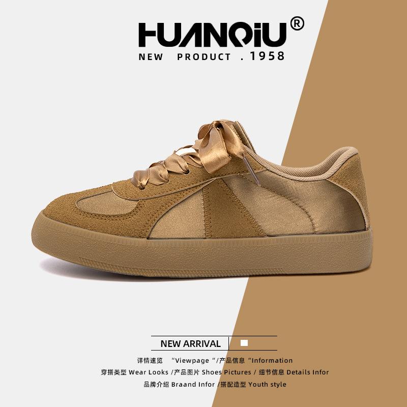 Global comfortable wear-resistant training shoes women s 2025 spring shock-absorbing thick-soled versatile board shoes ZHQ-XA183 35 золотой 5437₽