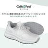 Orthofeet ROAM Natural Leather Comfortable and Comfortable for Walking Size Wide Women's Sneakers, Around, 25.0cm, (3E Equivalent), White.