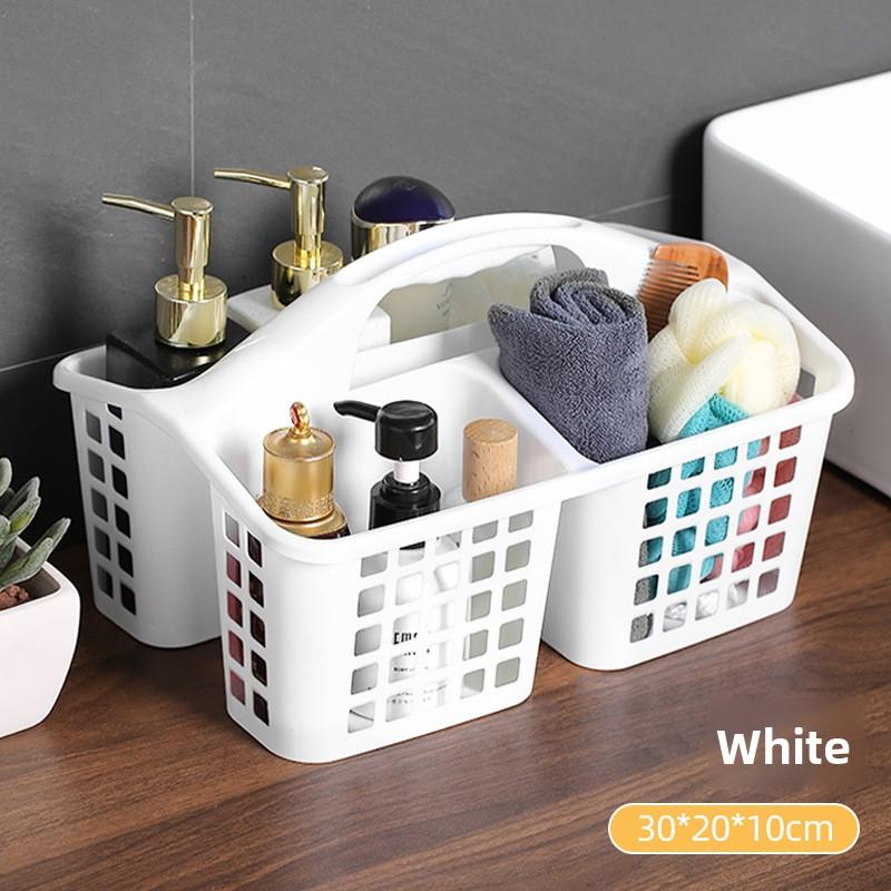 Plastic Portable Bath Basket Bathroom Storage Basket Compartment Toilet Sundries Storage Basket Basket Bath Basket Storage