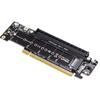 Розширювальна карта-розгалужувач PCIE X16 на X8+X4+X4 PCIE4.0 Адаптерна карта PCIE M.2 Вхідний порт M.2 NVMEx2 Підтримка 2280/2260/2242/2230 SSD