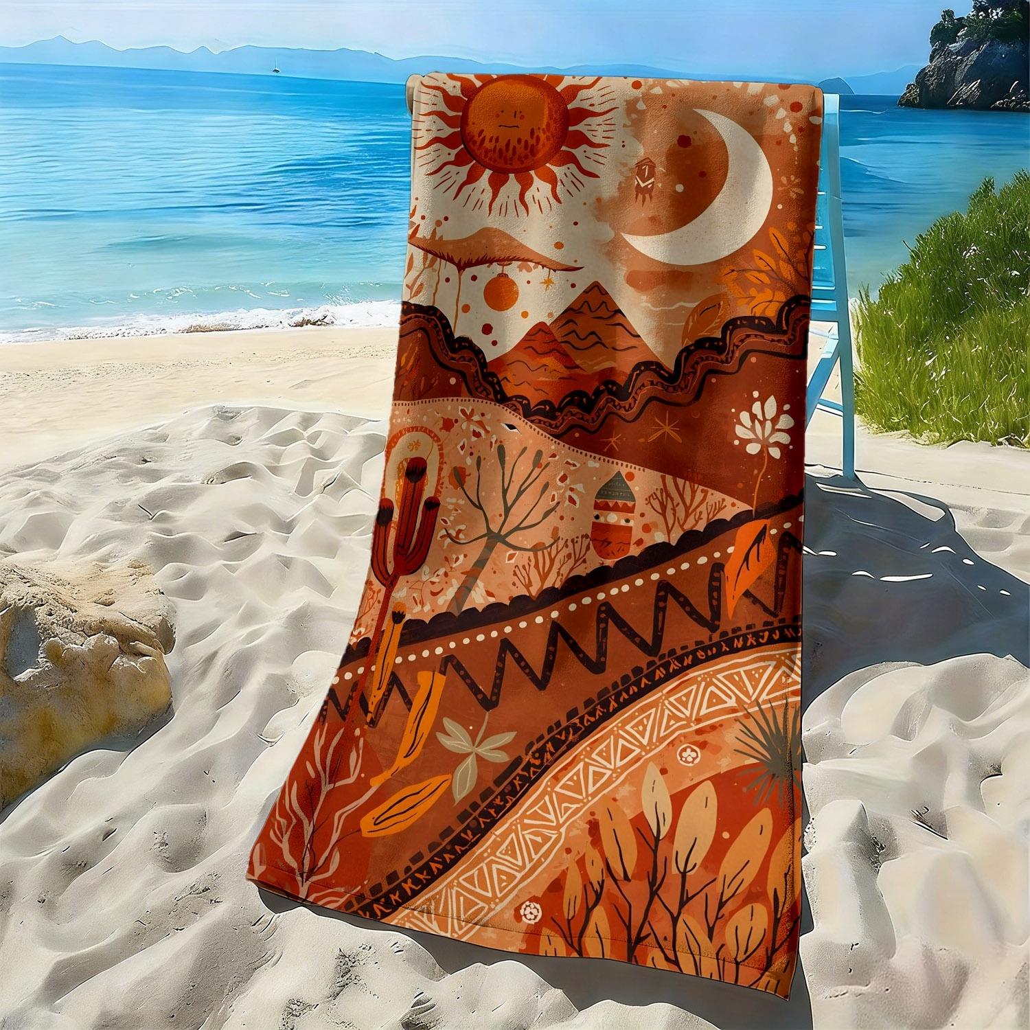 

Mysterious Desert Fantasy Patterns polyester microfiber beach towel is highly absorbent, suitable for swimming and beach outings W40*H60(CM)