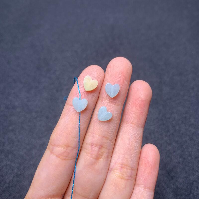 Agate Peach Heart Spacer Beads for DIY Jewelry Making