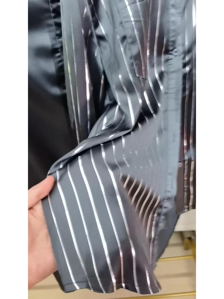 Set Cămașă cu Mâneci Lungi și Fustă Midi, Modă Europeană și Americană 2024