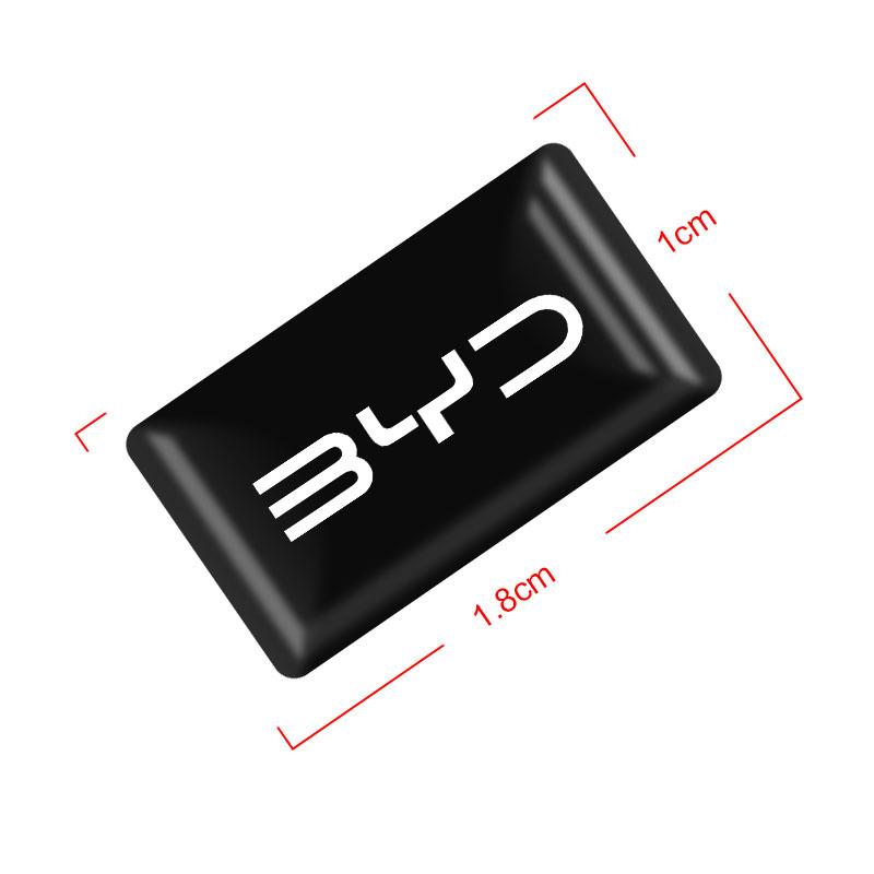 2/5/10Pcs Carbon Fiber Steering Wheel Car Emblem 3D Stickers For BYD All Model S6 S7 S8 F3 F6 F0 M6 G3 G5 G7 E6 L3 Car Styling