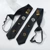 Versatile Flowers Insect Tie Black Luxury Design Shirt Tie Autumn Creativity Multi Element Splicing Accessories