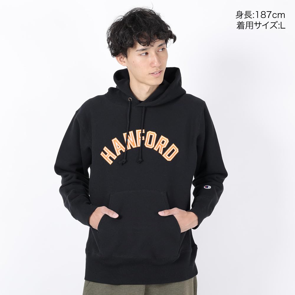 Champion Reverse Hooded Long Cotton USA Graphic Size Weave® Sweatshirt, Sleeve, 11.5oz Print, C3-Y114-090-XL
