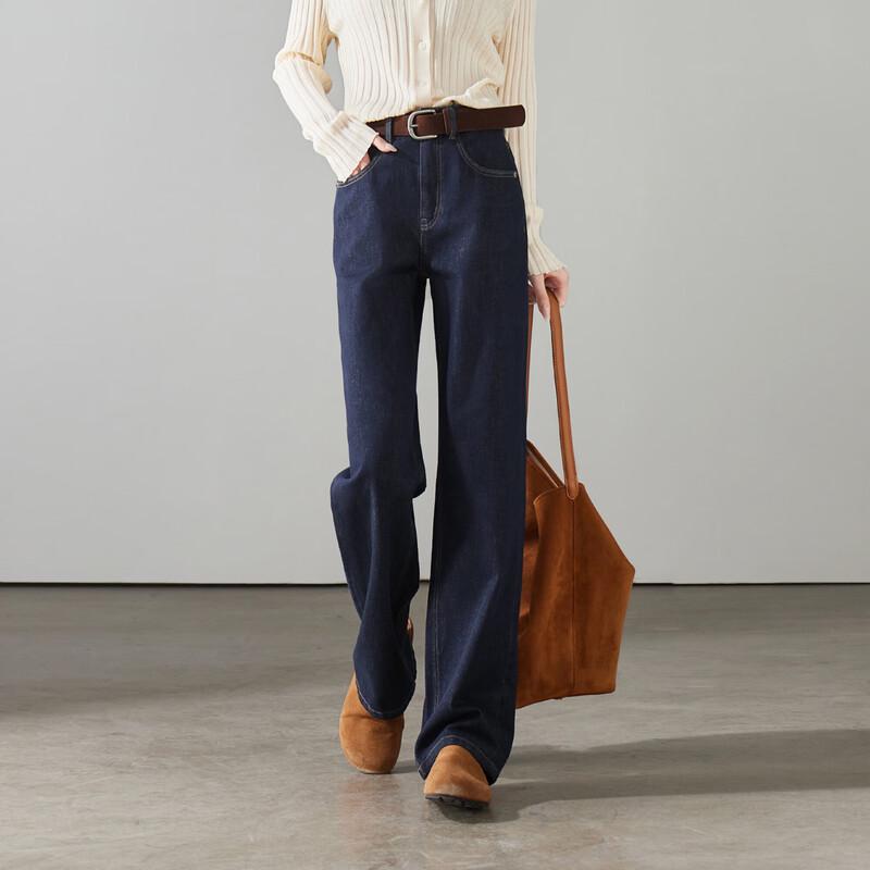 SOFSIL Women's High-Waisted Wide-Leg Straight Jeans