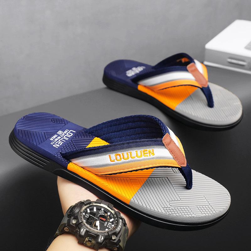 Men's Non-Slip Odor-Resistant Vietnamese Flip-Flops for Outdoor Beach, Large Size 45