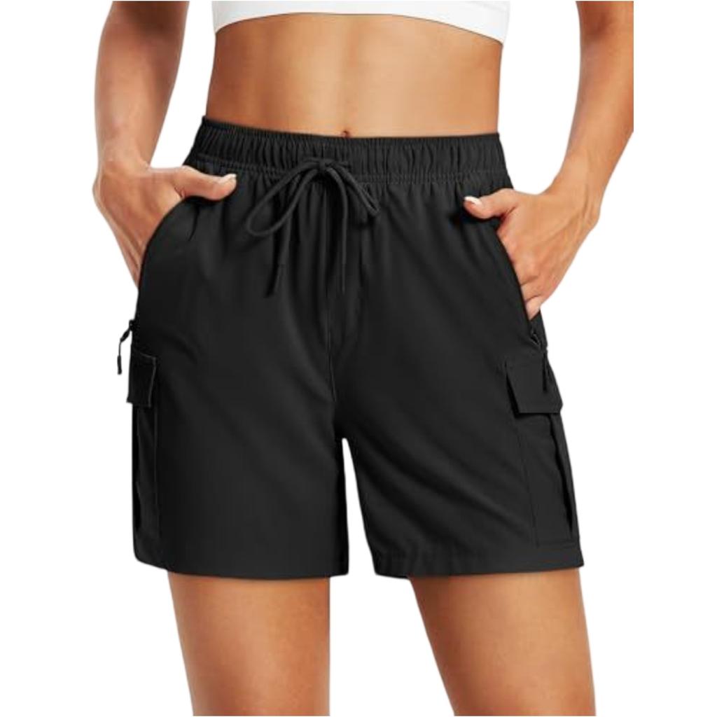 Ladies' Fashionable Casual With Zipper Pocket Workwear Shorts