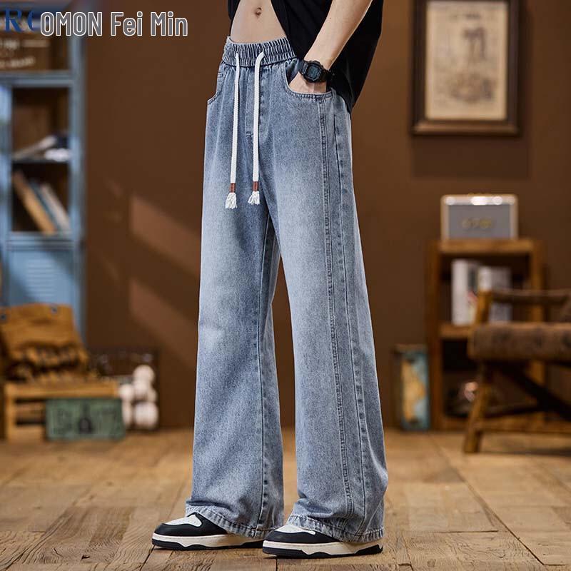 Men s American Retro Flared Straight-Leg Jeans M