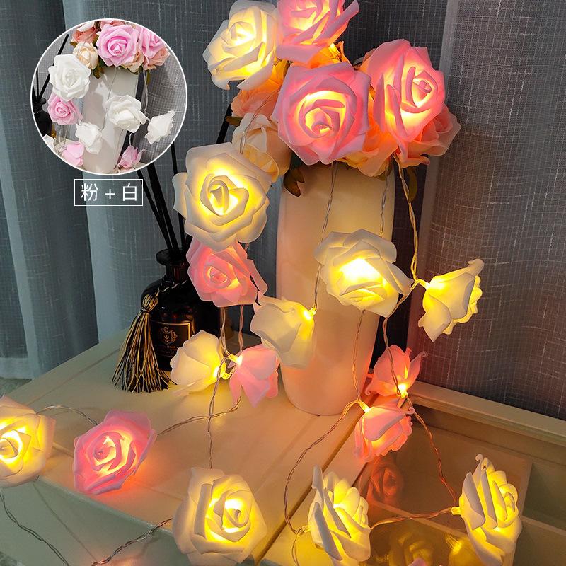 LED Rose Flower String Lights - Valentine’s, Wedding, Proposal, Atmosphere & Confession Decoration.