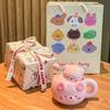 Cute Cream Bear Cup, Girls Ceramic Mug, High-value Souvenir, Practical Birthday Gift for Girlfriends