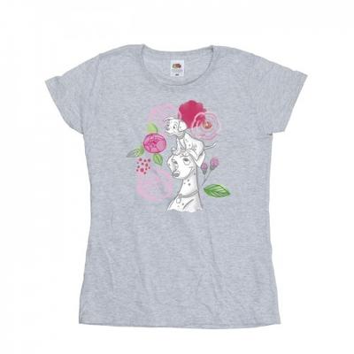 Womens/Ladies 101 Dalmatians Flowers Cotton T-Shirt