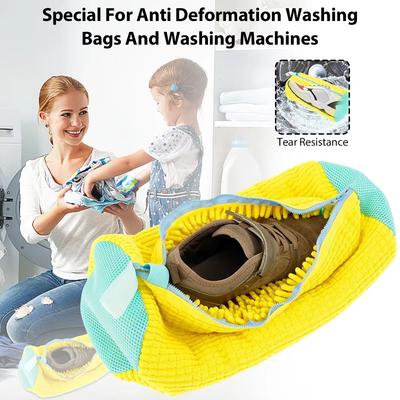 Shoe Washing Bag Reusable Zipper Laundry Bag 360° All-Around Cleaning Sports Shoes Dirt Removal Shoe Cleaning Bag