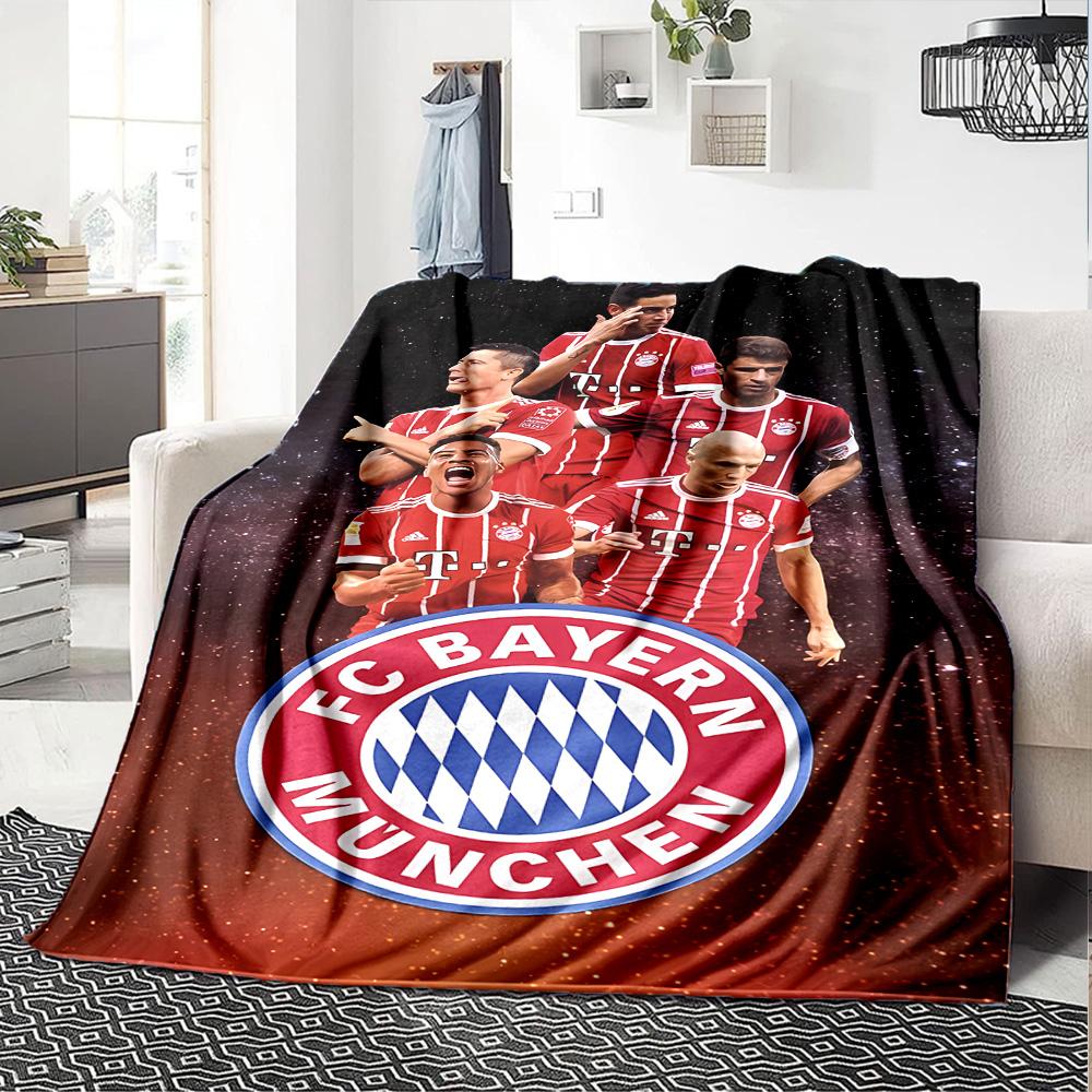 Bayern Munich Team Celebration Blanket Warmthful Decor Perfect for Picnics Sofa Seaside Four Seasons Multipurpose Stylish Decor