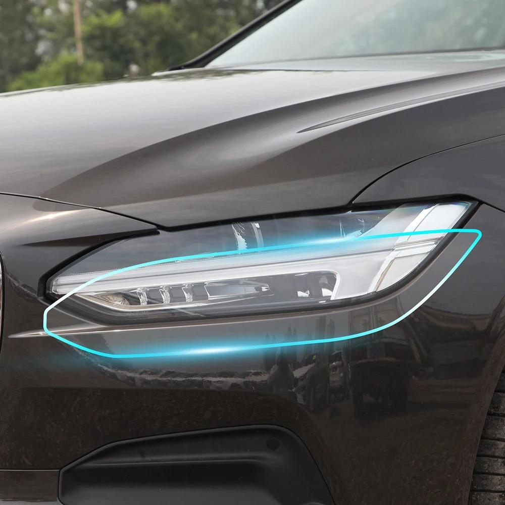 Precut Headlight Rearview Film For Volvo S90 Inscription 2017-2024 Car Bra Clear PPF TPU 8.5mil Paint Protection Film
