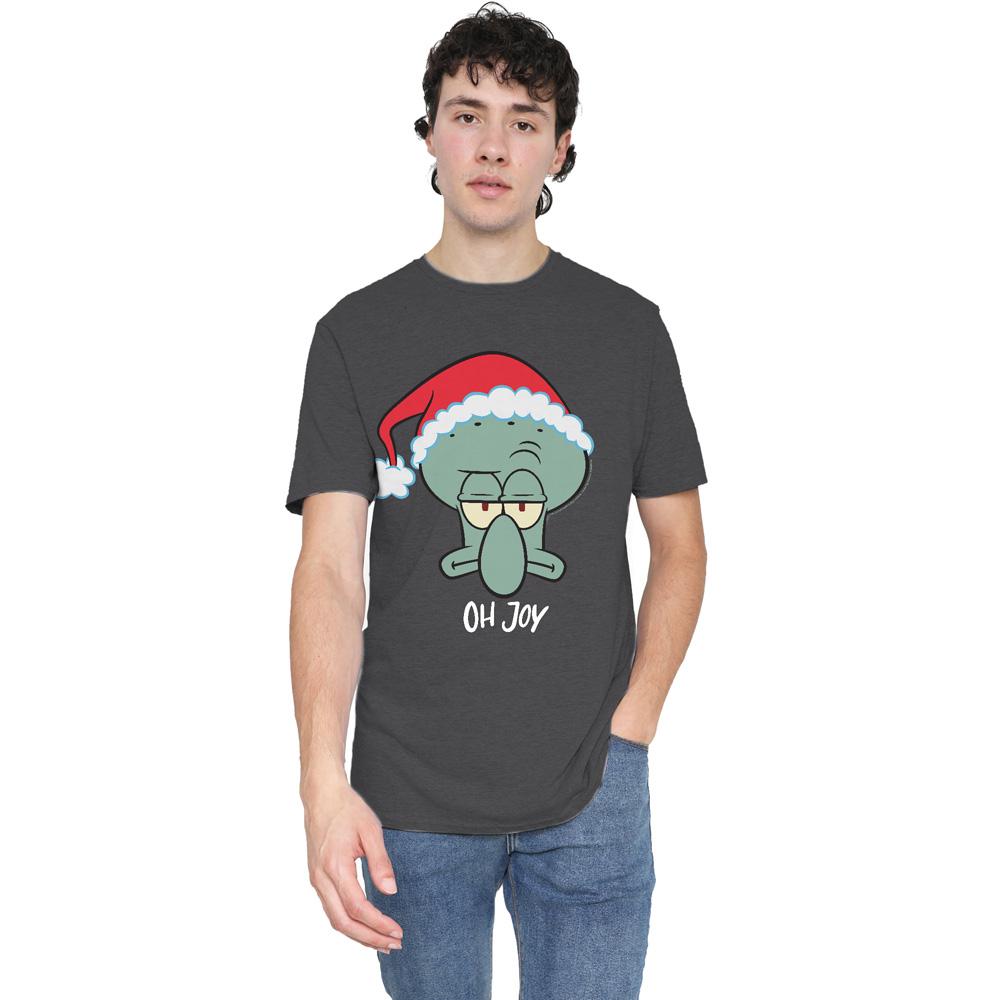 SpongeBob SquarePants Unisex Adult Joy Squidward Christmas T-Shirt