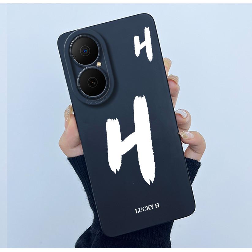 For Huawei Nova Y73 4G Lucky Initial Letter Phone Case For Huawei Nova Y73 NovaY73 4G Soft Silicone Back Cover Shockproof Bumper
