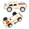 2 Set Wood Voice Controlled Vehicle DIY Toy Car Kit Scientific Experimental Tool for Children