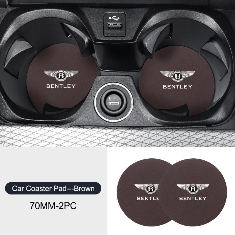 2 Stück Auto-Becherhalter Anti-Rutsch-Pad Untersetzer Matte Auto-Innenzubehör Für Neuen Bentley Flying Spur Continental GT Bentayga Mulsanne