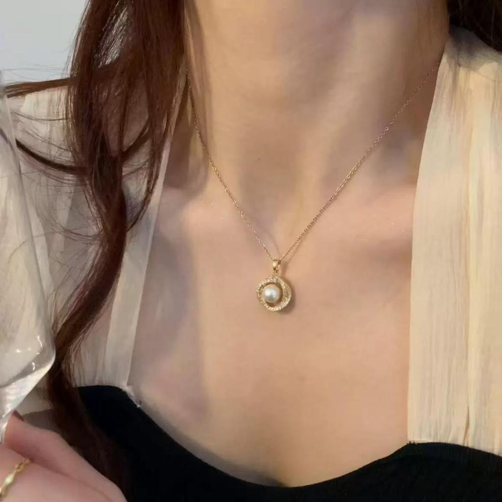 Irregular Retro Niche Pearl Collarbone Chain High Sense Choker Necklace Gentle Design Sense