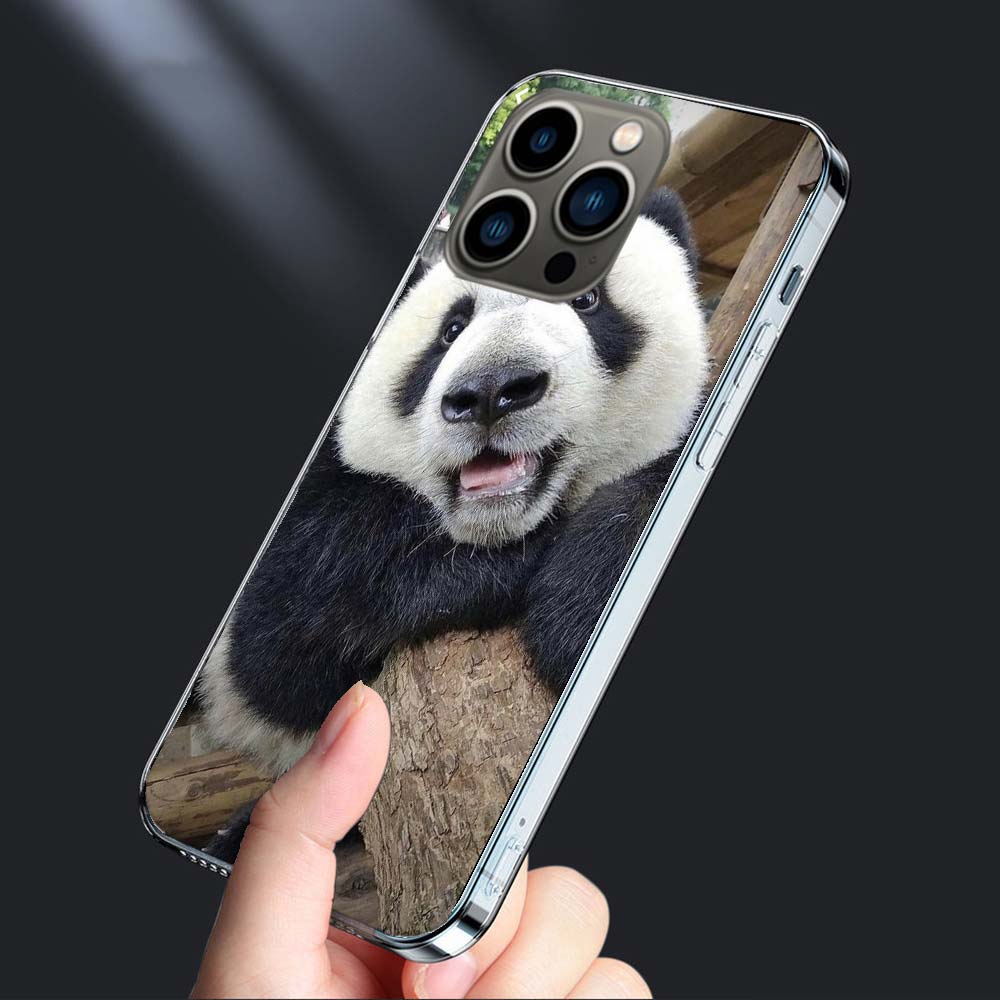 Panda Baby, Giant Panda Family Phone Case For Iphone 16E 15 Pro 14 Plus 17E 16 17 Pro Max Air 11 12 13 Mini Shockproof Capa C