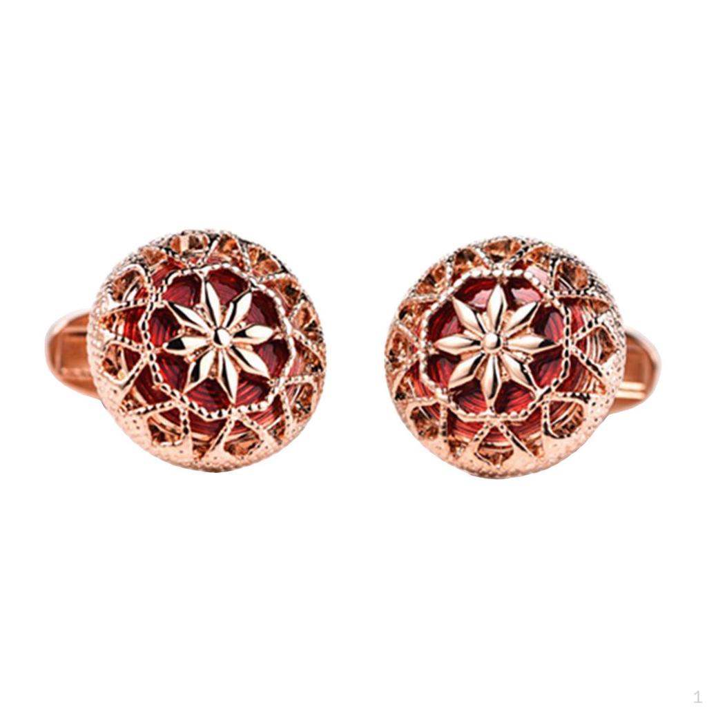 1 paar Cufflink for Men Shirt Studs Set, Carved Tuxedo Wedding, Party