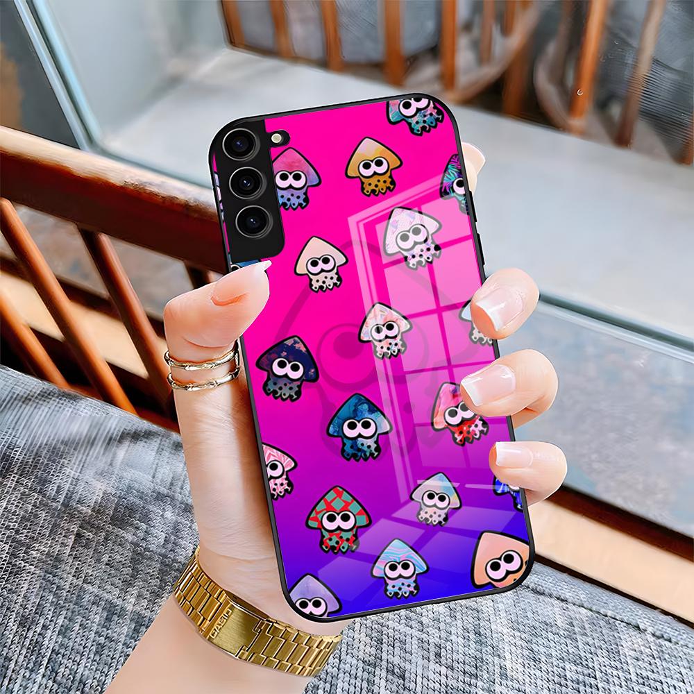 Spiel S-Splatoon Handyhülle Für Samsung A25 A13 A33 5G A54 A36 A35 A56 A52 A14 Stoßfeste Glasabdeckung