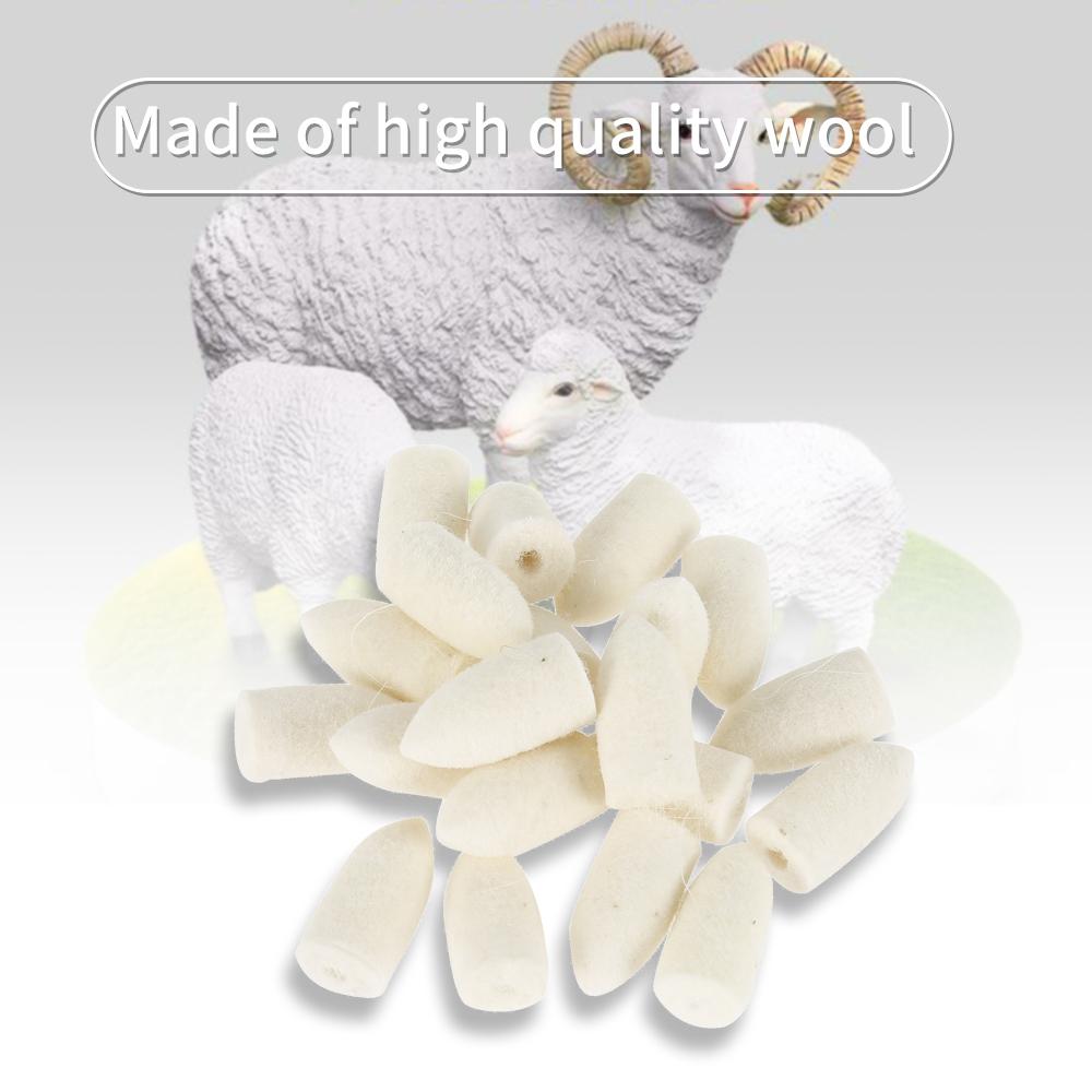 120 Stück Wollfilz Polier-Schleifscheibe Rundes Rad Schleifpad 3mm Schaft Für Dremel Rotationswerkzeug Zubehör Reinigungszubehör